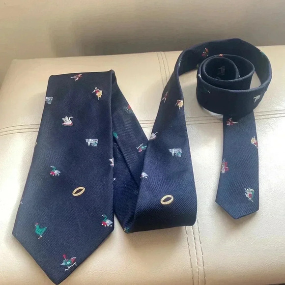 Ben Silver All Silk Handmade Pure English Silk Navy Blue Tie - Picture 1 of 6